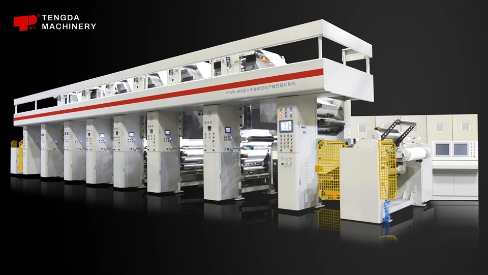Máy in ống đồng không trục giấy lật